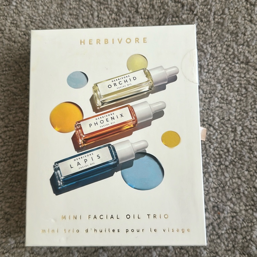 NWT herbivore mini facial oil trio